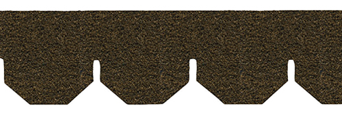 Dollhouse Miniature Brown Hexagon Asphalt Shingles, 177 Square Inches